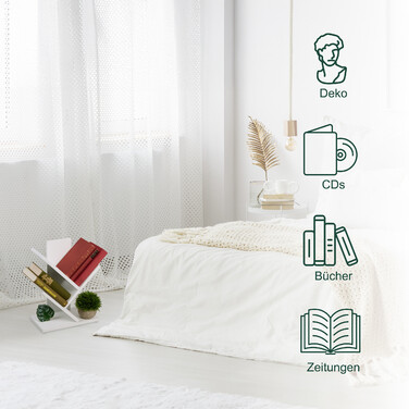 Біла книжкова шафа Relaxdays у формі дерева