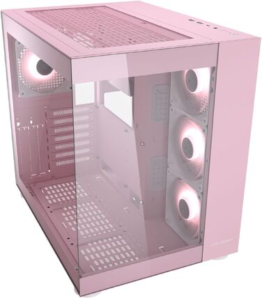 Корпус для ПК Cougar FV150 ARGB Midi-Tower, загартоване скло, рожевий