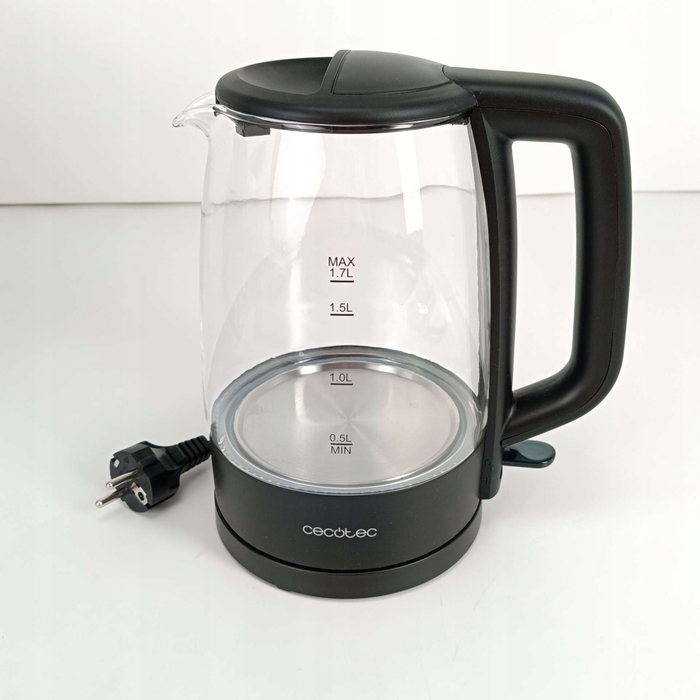 Електричний чайник Cecotec ThermoSense 390, 2200 Вт, 1,7 л, чорний