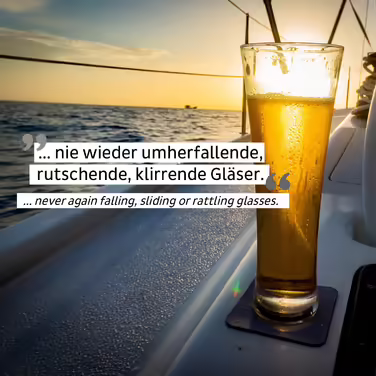 silwy® Magnet Glasses, fine crystal glasses with perfectly integrated magnets and metallic Nano-Gel coasters (Beer // 0.3 liters)