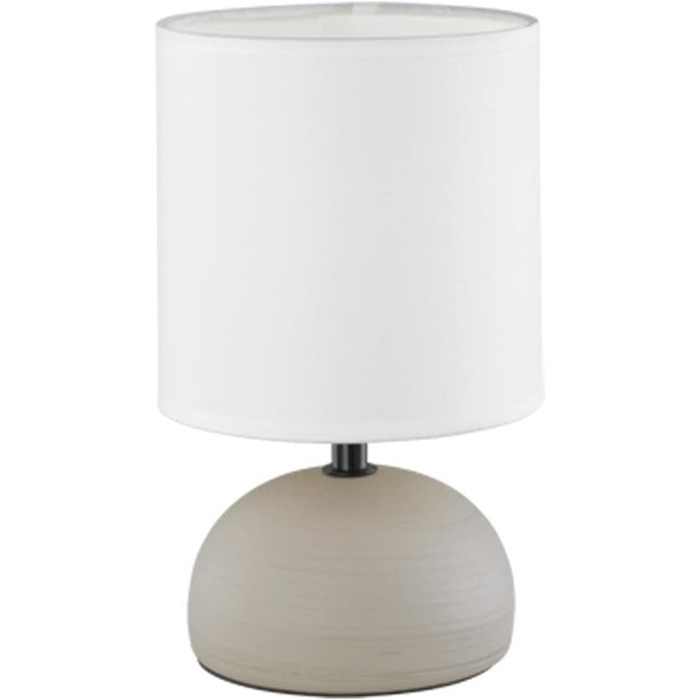 Торшер Reality Leuchten Luci R50351035 з керамічним цоколем, імітація дерева, бежевий тканинний абажур, 1x E14 (Cappuccino)