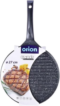 Сковорода для яєчні Orion Group 27 см, антипригарна, для 4 яєць, для газу та індукції, гриль-сковорода, млинець