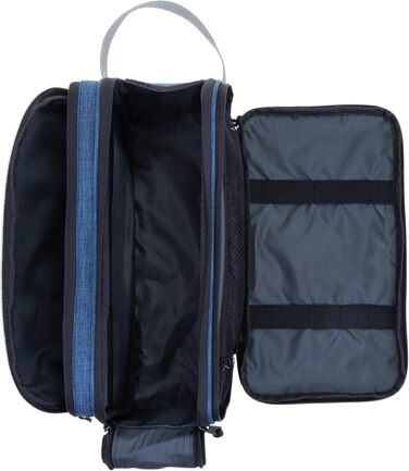 Туалетна сумка-органайзер для подорожей: велика модель для жінок та чоловіків, блакитно-чорна (13028)