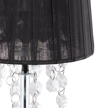 Relaxdays Crystal Table Lamp with Organza Shade
