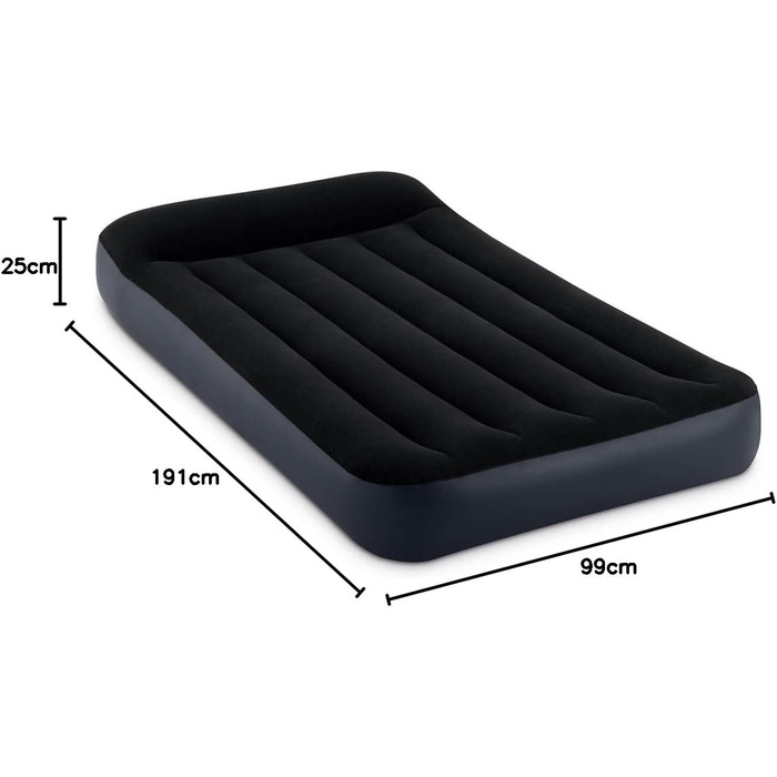 Надувний матрац Intex Twin Classic з підтримкою подушки та Fiber-Tech, 99 x 191 x 25 см (64146ND)