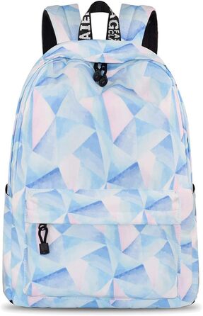 Шкільний рюкзак для дівчаток та хлопців: модний, водонепроникний, з відділенням для ноутбука, світло-блакитний