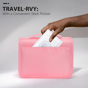 Зівакат Косметичка для підвішування, водонепроникна, з ручкою, для подорожей, спорту та кемпінгу (Рожева)