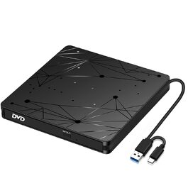 Зовнішній CD/DVD привід LMEN з USB 3.0 для ноутбука та ПК, портативний DVD-записувач CD-ROM, низький рівень шуму, сумісність з Windows, Linux, MacBook