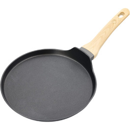 MasterChef Crepe Pan Induction, Pancake Pan for Pancakes, Roti, Omelette, Tortilla, Induction, Gas, Ceramic Stove, Non-Stick Coating Aluminum, 25cm, Extra Wide Natural Collection
