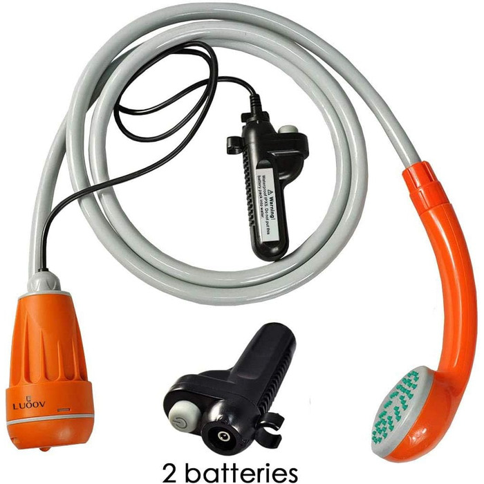 Portable Outdoor Camping Shower, Bidet Handheld Shower, Two Rechargeable 2200 mAh Batteries, Water Pump for Camping, Hiking, Outdoor Travel