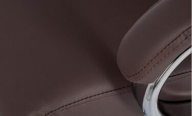 Офісне крісло CLP Campo з штучної шкіри: регульована висота, поворотне, до 135 кг, з підлокітниками, колір: коричневий