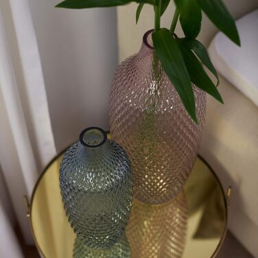 Ваза Leonardo Poesia, скляна, ручної роботи, рожева, 40 см, 018677