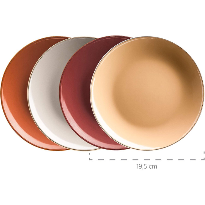 MÄSER Fresh (Nature) - Набір посуду з металевим бордюром (16 предметів)