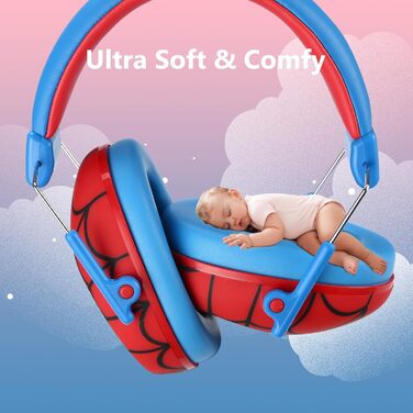 Навушники для захисту від шуму ProCase для дітей, червоно-сині