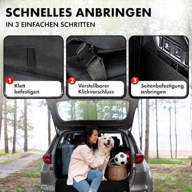 Захист для багажника WALSER Cäsar: килимок з боковим захистом, водонепроникний, для собак, чорний