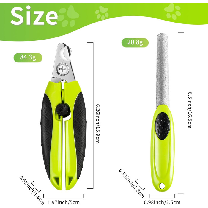 Професійні ножиці для обрізки кігтів собак та котів, великих та середніх порід, з напильником, висока якість