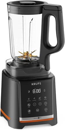 Krups Highspeed Stand Mixer InfinyMix KB9158 | 1600 W | 5 automatic programs + manual setting | Tritan container | includes recipe booklet | Smoothies, Shakes, Crushed Ice | Black
