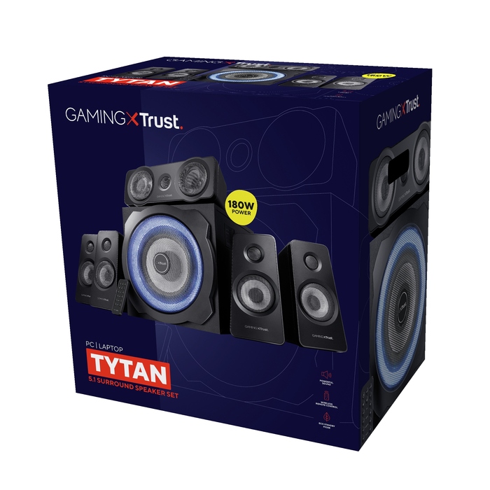 Комплект акустики 5.1 Trust GXT 658 Tytan 90 Вт, чорний