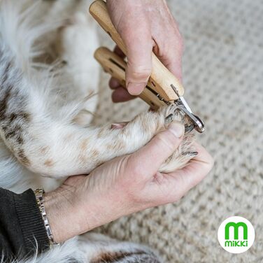 Ножиці для собак та котів Mikki з бамбуковим покриттям, безпечні, з мікрозубом, маленькі (L)