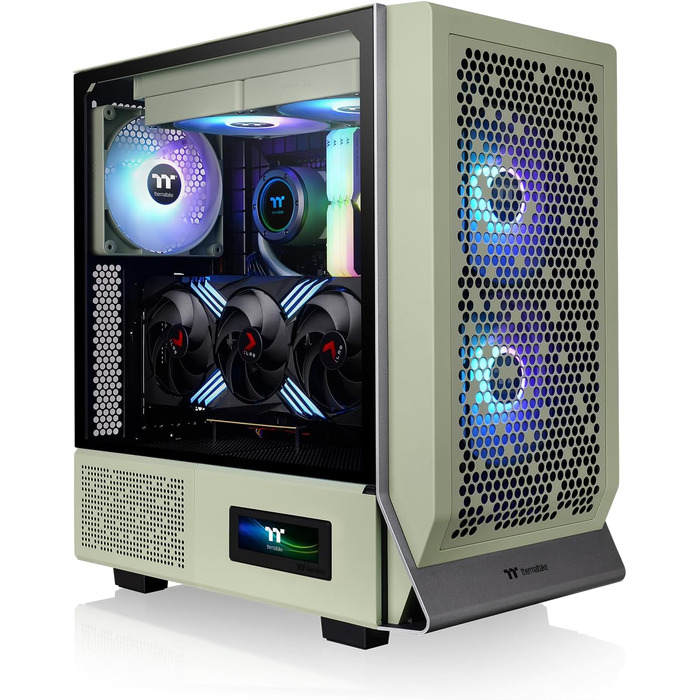 Корпус Thermaltake Ceres 300 TG ARGB Snow Mid-Tower ATX/E-ATX, 3x140мм вентилятори, загартоване скло, підтримка 360мм радіатора, Matcha Green