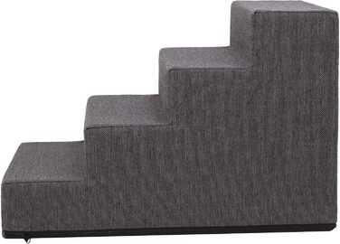 Сходинка для собак та котів Tiertreppen - пандус з 4 сходинок, сірий, висота 40 см