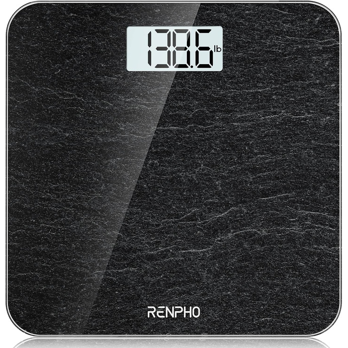 Кухонні ваги RENPHO: цифрова вага з LCD-дисплеєм, функція тарування, для випічки та приготування їжі, точність 1г, максимальне навантаження 5кг, білий мармур