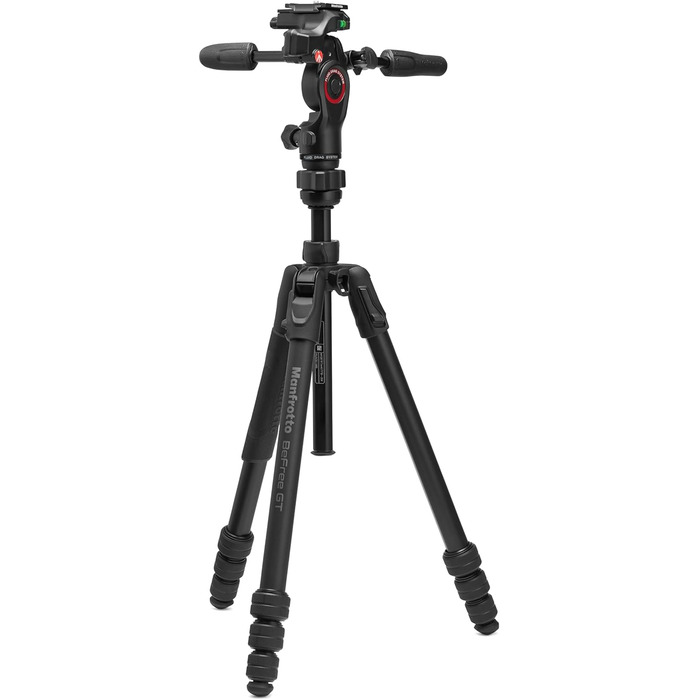 Штатив Manfrotto Befree Advanced 3-Way з тріножкою та рідинною головкою, алюміній, для камер та відеокамер до 6 кг, ультракомпактний, аксесуари для фото та відео