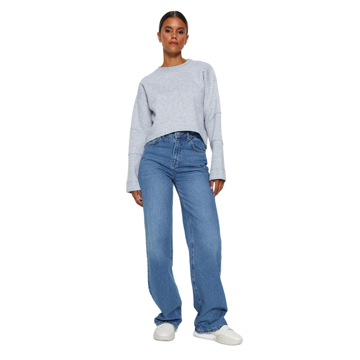 Джинси жіночі Trendyol з широкими штанинами та високою талією, блакитні