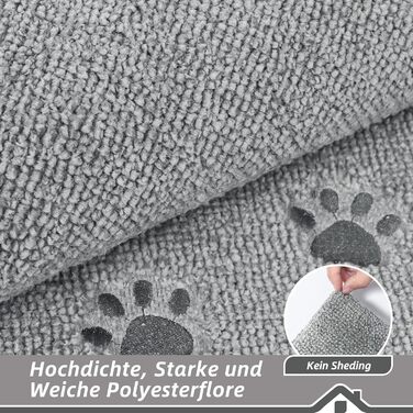 BEQHAUSE Non-Slip Stair Treads - 15 Piece Set - Washable Carpet for Kids, Seniors & Pets - 22x70cm Polyester & TPE