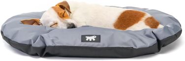Ортопедичне собаче ліжко Ferplast для великих собак: м'яка лежанка, водонепроникний знімний чохол, 110 x 70 x 8 см, сірий
