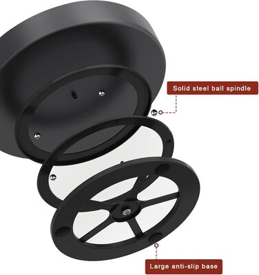 Організатор для спецій Drehteller, поворотна полиця 2 яруси, метал, для шафи, кухні, косметики, ванної кімнати (сірий)