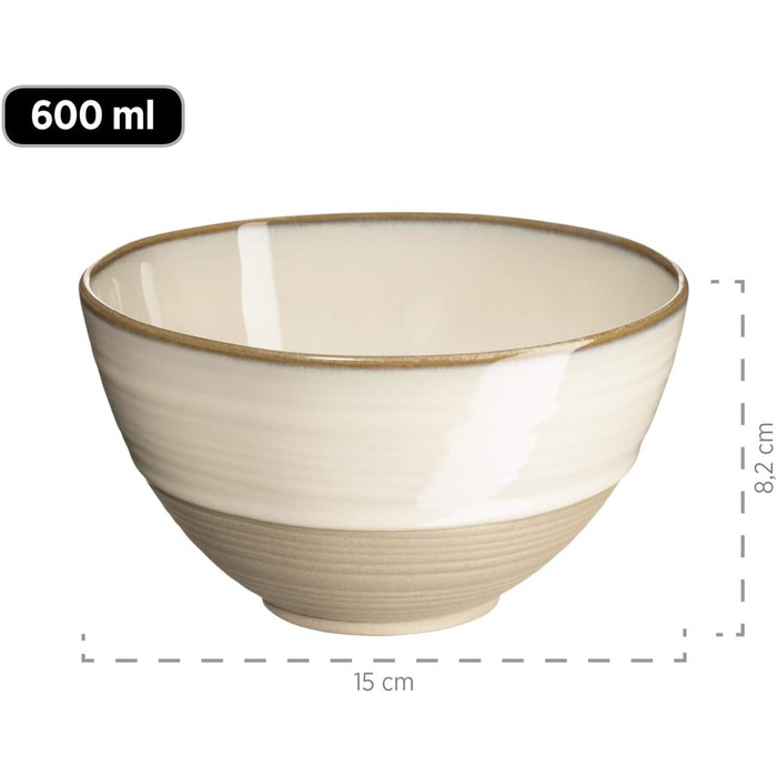 Набір посуду MÄSER Nottingham Vintage для 4 осіб (20 предметів), бежевий, кераміка