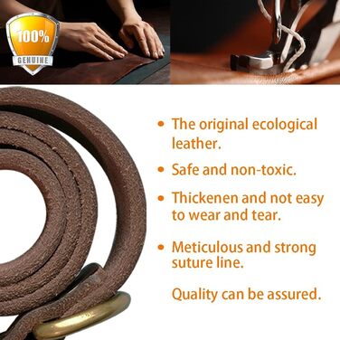 Нашийник для собак з м'якої натуральної шкіри - для малих, середніх та великих собак