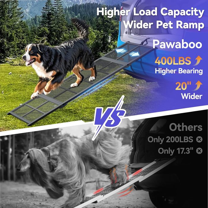 Рампа для собак у машину, 190 x 50 см - широка сходинка для собак середніх та великих порід, до 180 кг, антиковзка, для авто, позашляховиків, ліфтів