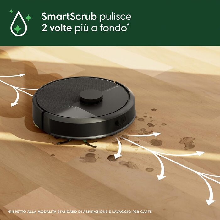 iRobot Roomba 105 Combo + AutoEmpty Dock: Робот-пилосос з автопорожненням, функція миття, LiDAR, 7000Pa, 120 хв, App, Чорний