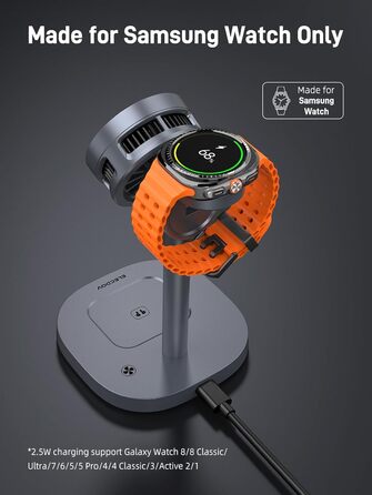 Qi2 MagSafe Зарядний пристрій 3-в-1 для Samsung Galaxy S26 Ultra/S25/Z Fold 7, Galaxy Watch 8/Ultra, Buds 4 Pro