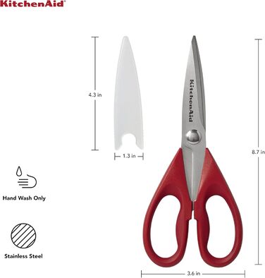 Кухонні ножиці KitchenAid All Purpose, червоно-чорні, універсальні