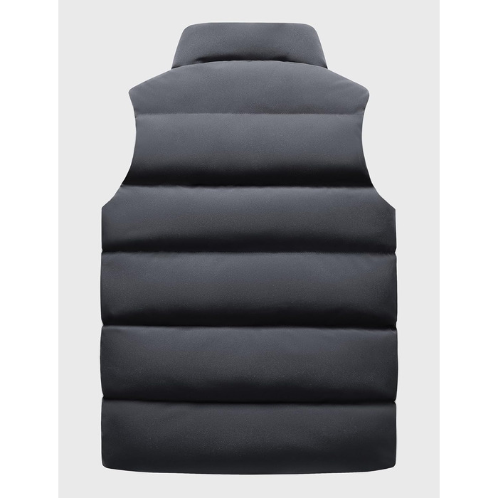 Чоловіча зимова жилетка AIEOE з підкладкою, стьобана жилетка з коміром-стійкою, без рукавів, синього кольору, розмір S