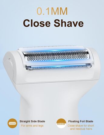 Електричний жіночий тример 3-в-1 для тіла: ноги, руки, зона бікіні. USB, водонепроникний, білий