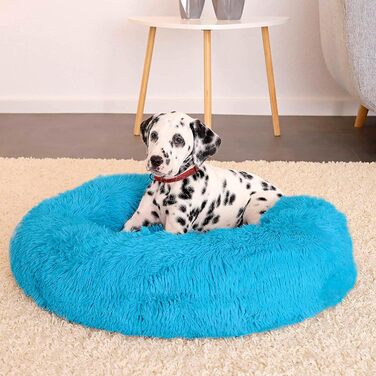 Ліжко для собак та котів Yuma Spazio, 35 x 50 см, бірюзове, міцне, анти-гризун, знімний чохол