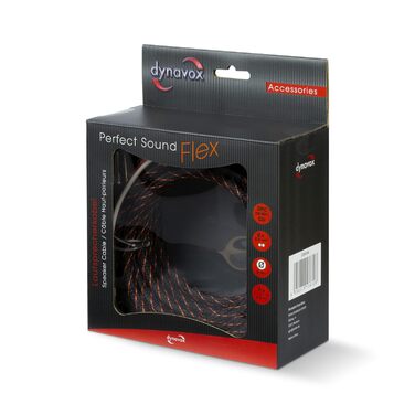Акустичний кабель Dynavox Perfect Sound Flex 2м, Hi-Fi кабель з позолоченими банановими роз'ємами, високочиста мідь OFC, пара