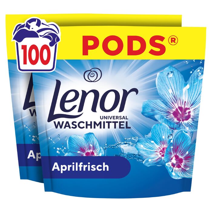 Капсули для прання Lenor Pods Aprilfrisch, аромат весняної свіжості, 100 прань