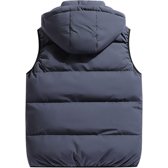 Чоловіча жилетка SeaUr з пухозаповнювачем, водонепроникна, легка, з капюшоном та кишенями, зелена (M, сіра)