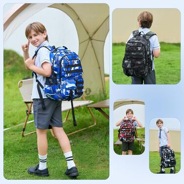 Шкільний рюкзак для хлопчика-підлітка, водонепроникний, світлий, синій