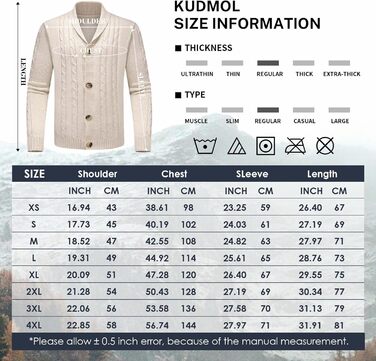 Чоловіча в'язана жилетка з коміром-шарфом, в'язаний пуловер, однорядна жилетка для осені та зими, бежевого кольору