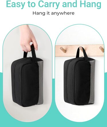 Чоловічий дорожній набір Elviros: органайзер для туалетних речей, сумочка для гоління, набір для подорожей (чорний)