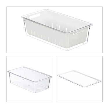 Relaxdays Refrigerator Organizer 3-Piece Set