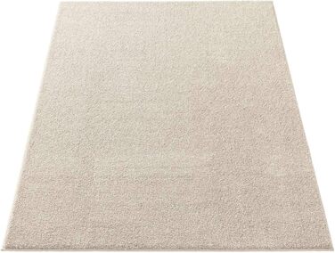 Килим Taracarpet з коротким ворсом, м'який, однотонний дизайнерський килим для дому, 160x220 см, кремовий/білий