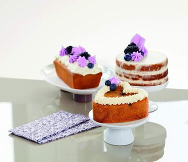 Dr. Oetker Mini Cake Tins Set EXCLUSIVE, cake tins with ceramic-reinforced non-stick coating, cake molds for various cakes, Grey-Brown/Crème, Quantity: 1 x 3-piece set
