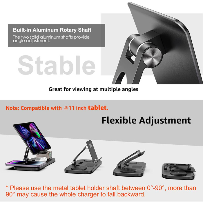 Бездротовий зарядний пристрій 4-в-1 для Apple iPhone, Apple Watch, AirPods та iPad